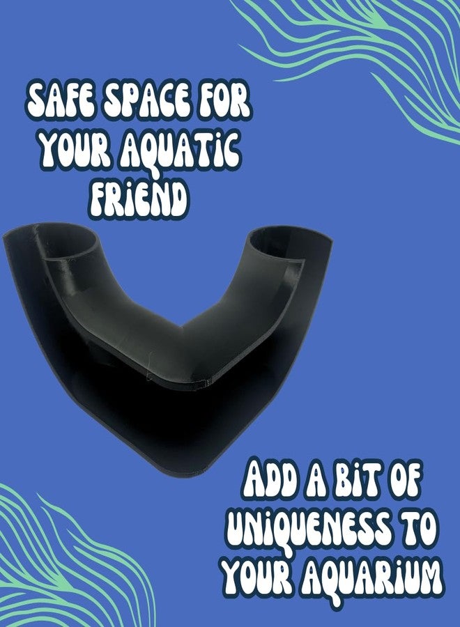 Chatelet REEFSHAPE Aquarium Corner Tube Viewing Tunnel | Fish, Shrimp, Loaches Hideout for Aquariums | Unique Underground Tube Viewing Tunnel | Made in USA (Corner Tube, Black) - Image 4